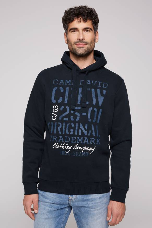 Soccx Kapuzensweatshirt mit Used Print blue navy