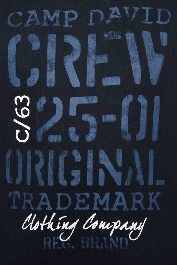 Soccx Kapuzensweatshirt Mit Used Print Blue Navy