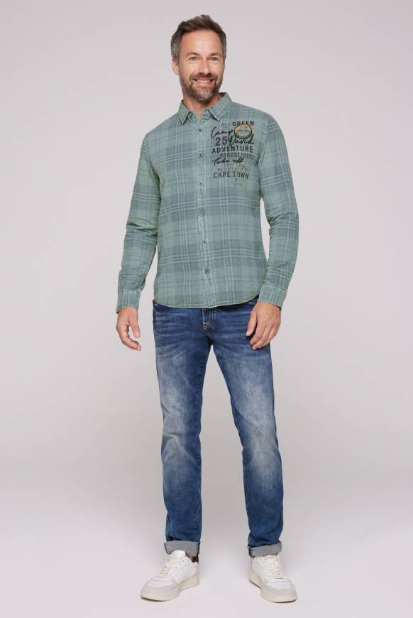 Soccx Karohemd Mit Label-Applikationen Teal