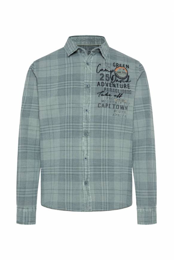 Soccx Karohemd Mit Label-Applikationen Teal