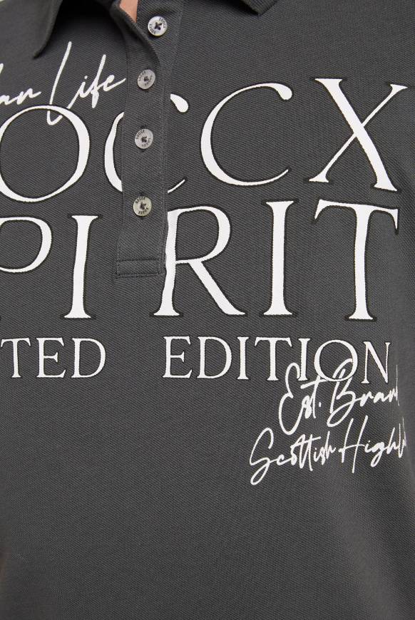 Soccx Kurzarmpolo Aus Pikee Mit Logo Print Ash