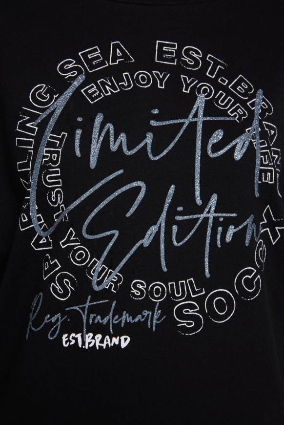 Soccx Kurzarmpolo Aus Pikee Mit Logo Print Black