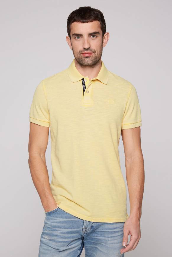 Soccx Kurzarmpolo aus Pikee mit Logostick sun