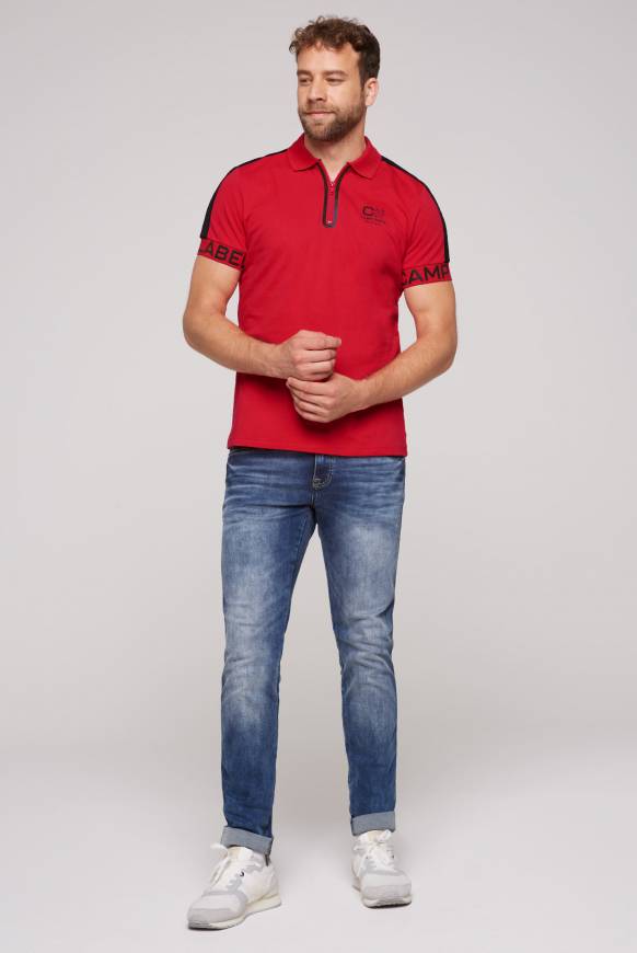 Soccx Kurzarmpolo Mit Folienprints Flight Red