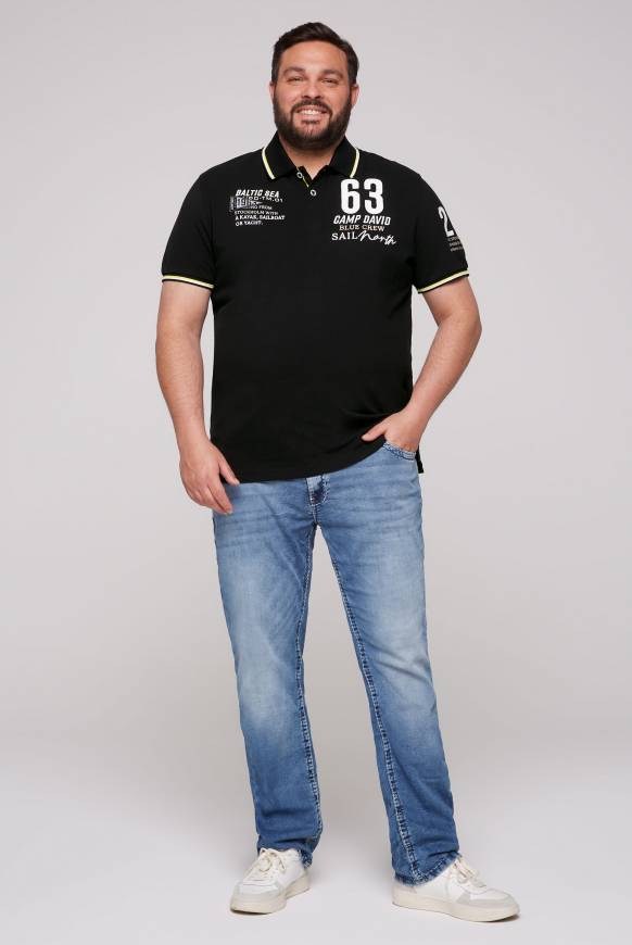 Soccx Kurzarmpolo Pikee Mit Logo Artworks Black