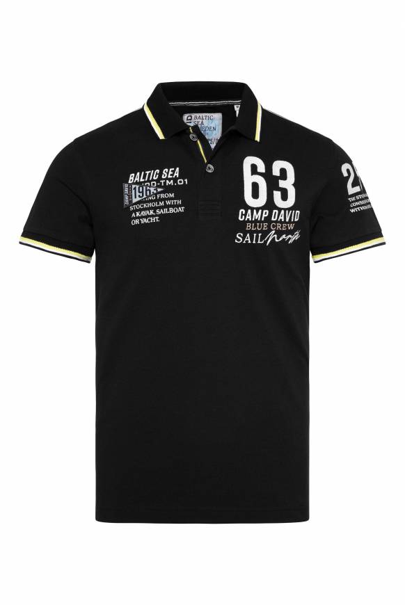 Soccx Kurzarmpolo Pikee Mit Logo Artworks Black