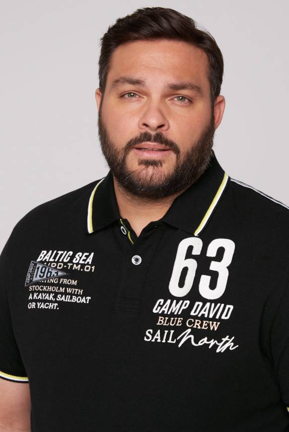 Soccx Kurzarmpolo Pikee Mit Logo Artworks Black