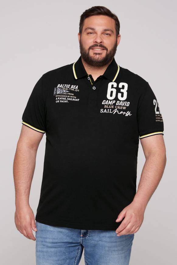 Soccx Kurzarmpolo Pikee mit Logo Artworks black