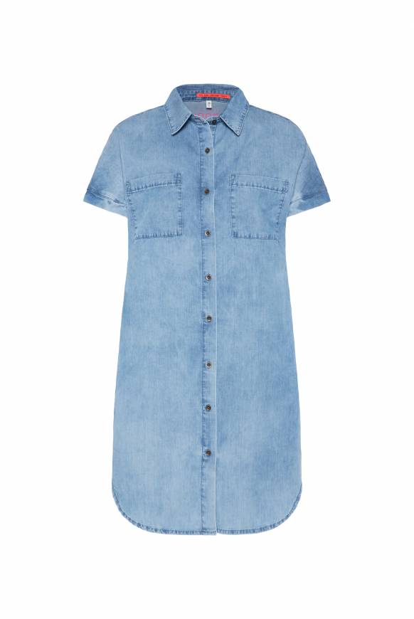 Soccx Kurzes Jeansblusenkleid Mid Blue Wash XS