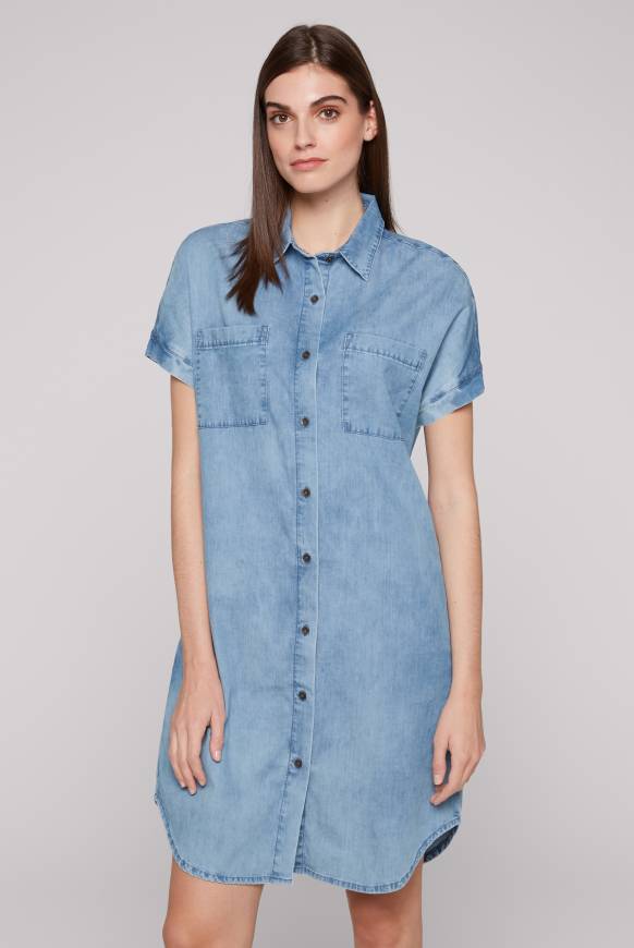 Soccx Kurzes Jeansblusenkleid mid blue wash XS
