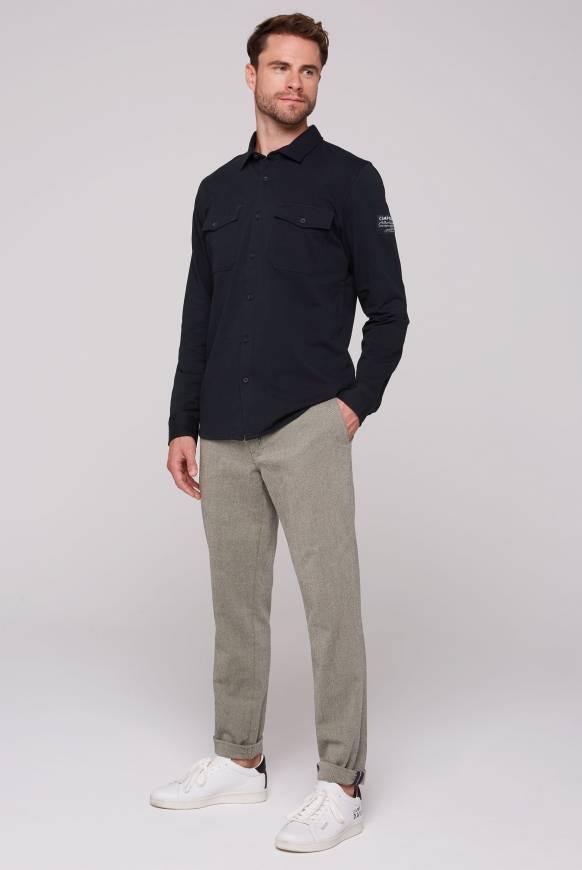 Soccx Langarmhemd Mit Klappentaschen Blue Navy