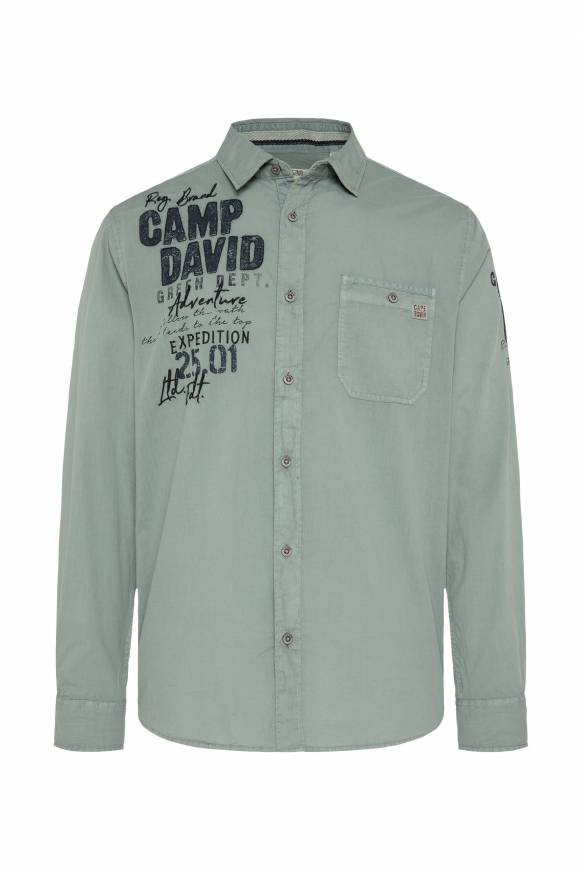 Soccx Langarmhemd Mit Logo-Stickereien Teal