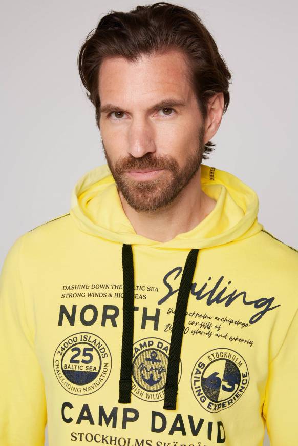 Soccx Langarmshirt Mit Kapuze Und Print Light Lime