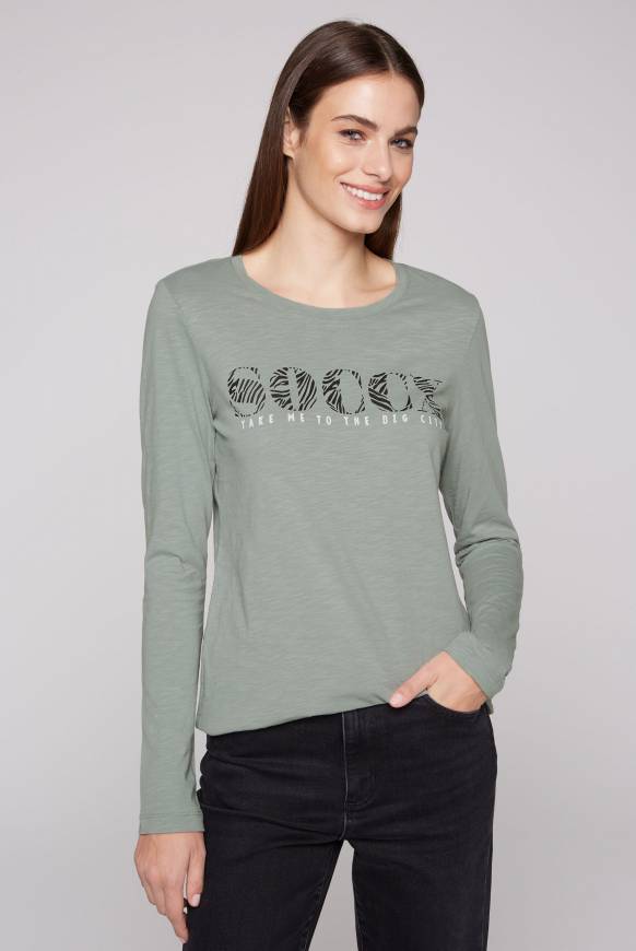 Soccx Langarmshirt mit Logo Print lake