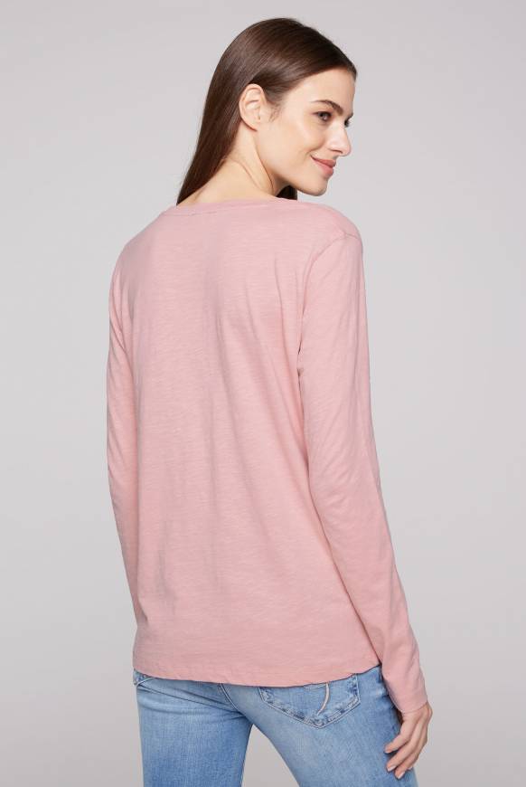 Soccx Langarmshirt Mit Logo Print Milky Rose