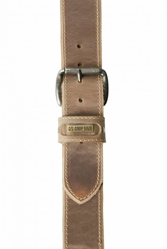 Soccx Ledergürtel Beige