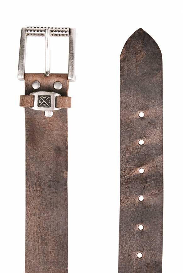 Soccx Ledergürtel Im Used Look Brown