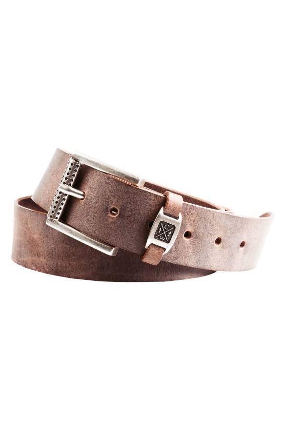 Soccx Ledergürtel Im Used Look Brown