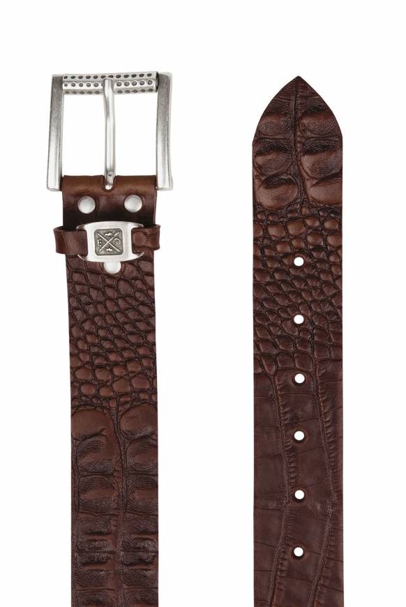 Soccx Ledergürtel Im Used Look Dark Brown