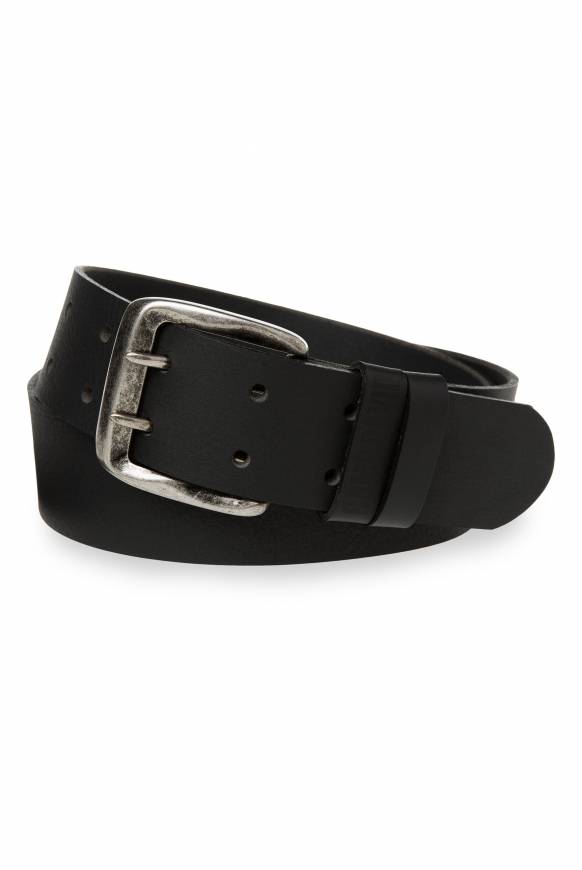 Soccx Ledergürtel Mit Doppeldornschließe Black