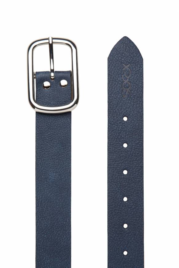 Soccx Ledergürtel Mit Leichter Narbung Marine