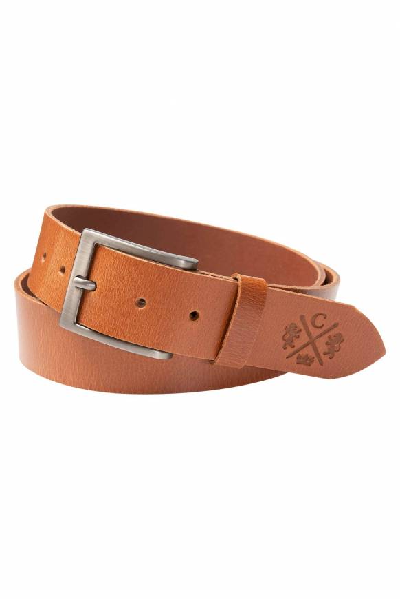 Soccx Ledergürtel Mit Matter Dornschließe Cognac