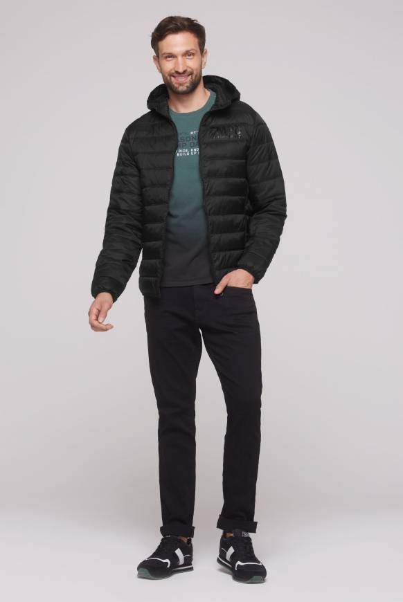 Soccx Leichte Steppjacke Mit Kapuze Black