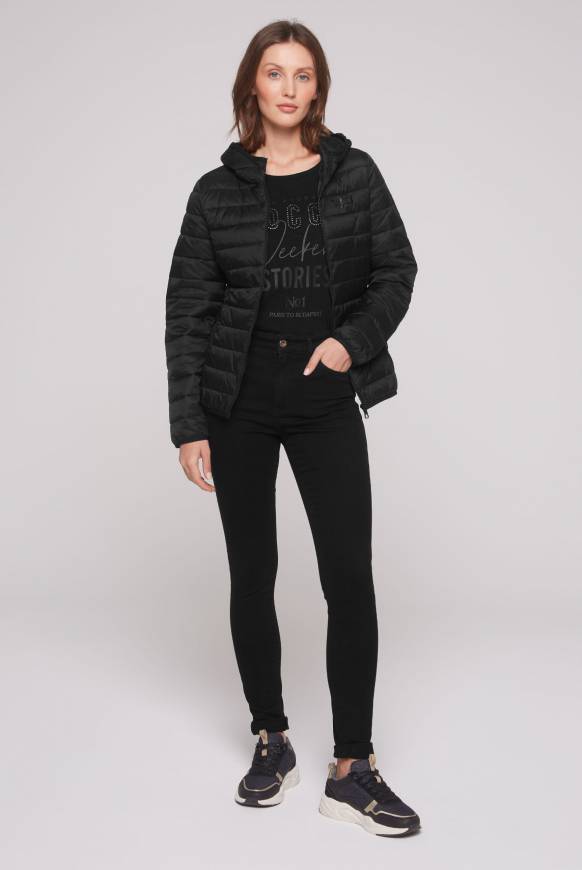 Soccx Leichte Steppjacke Mit Kapuze Black