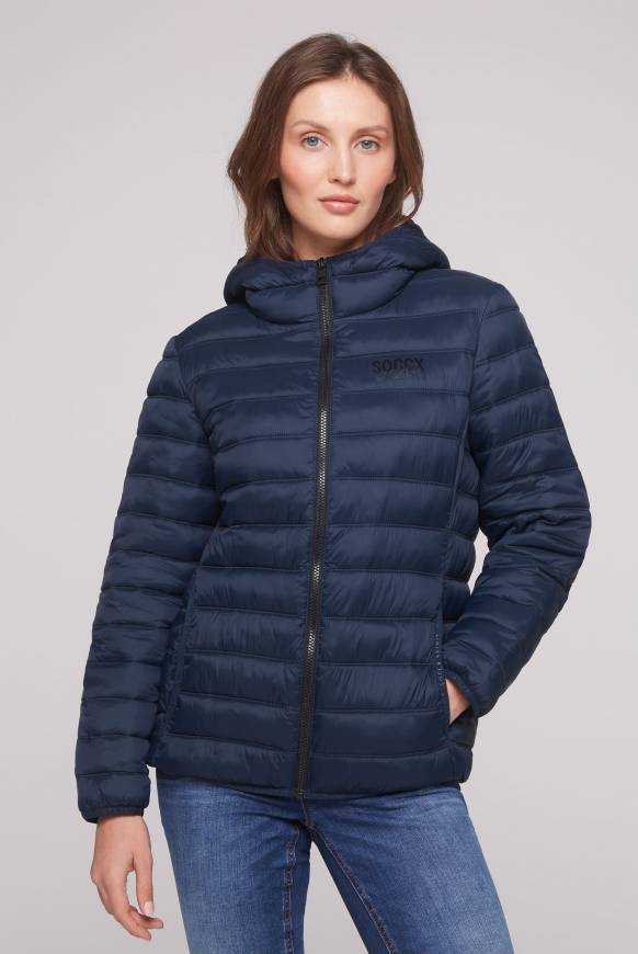 Soccx Leichte Steppjacke mit Kapuze blue navy