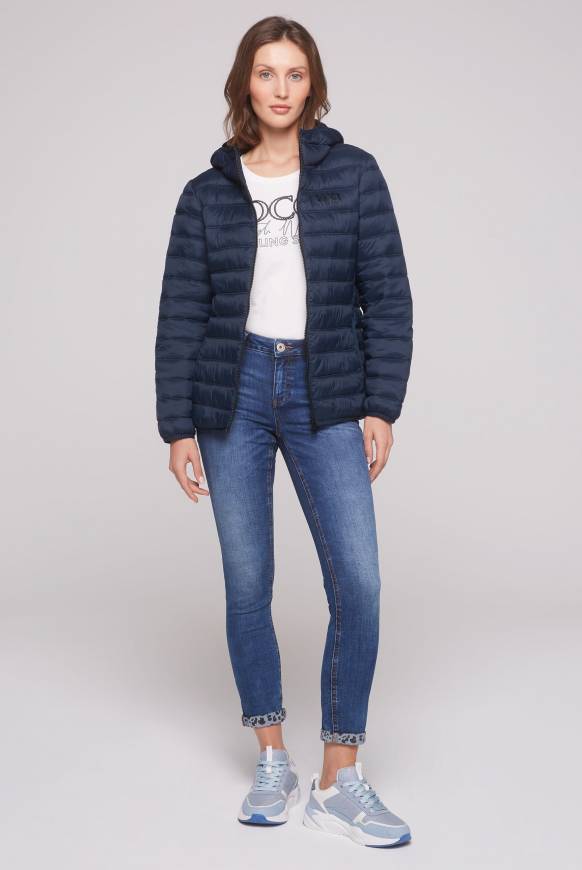Soccx Leichte Steppjacke Mit Kapuze Blue Navy