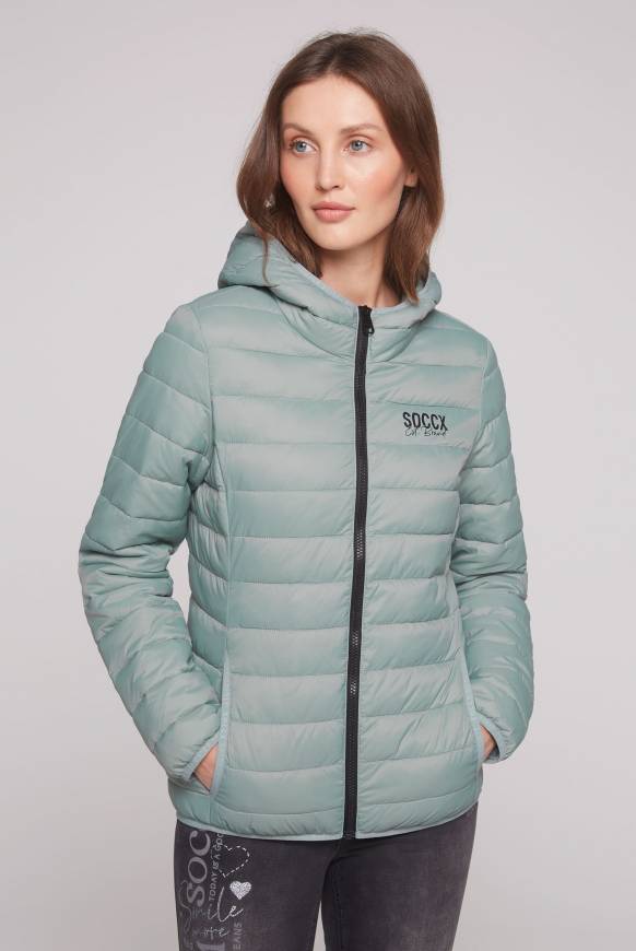 Soccx Leichte Steppjacke mit Kapuze frosted lake