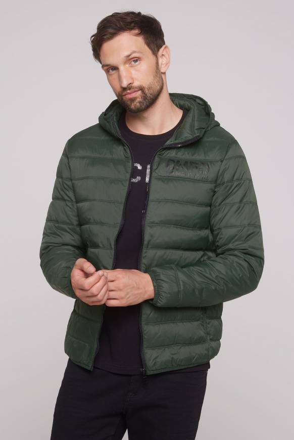 Soccx Leichte Steppjacke mit Kapuze khale green