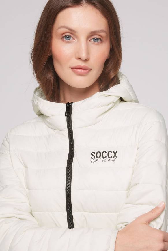 Soccx Leichte Steppjacke Mit Kapuze Kitt