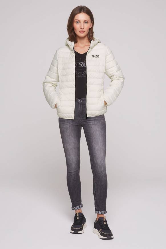 Soccx Leichte Steppjacke Mit Kapuze Kitt