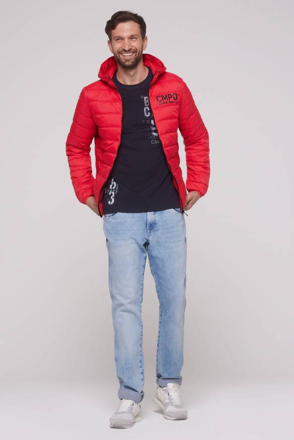 Soccx Leichte Steppjacke Mit Kapuze Royal Red