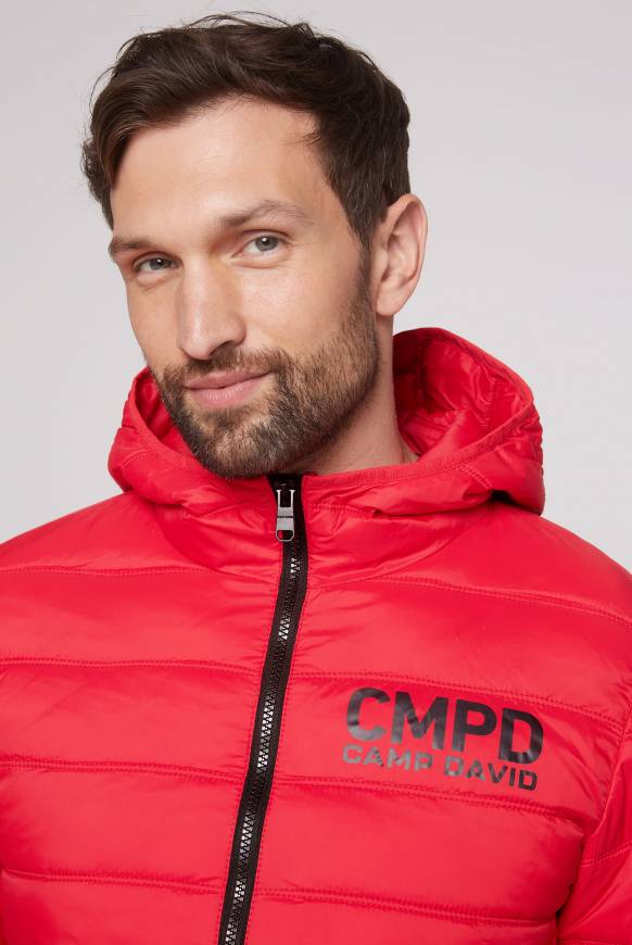 Soccx Leichte Steppjacke Mit Kapuze Royal Red