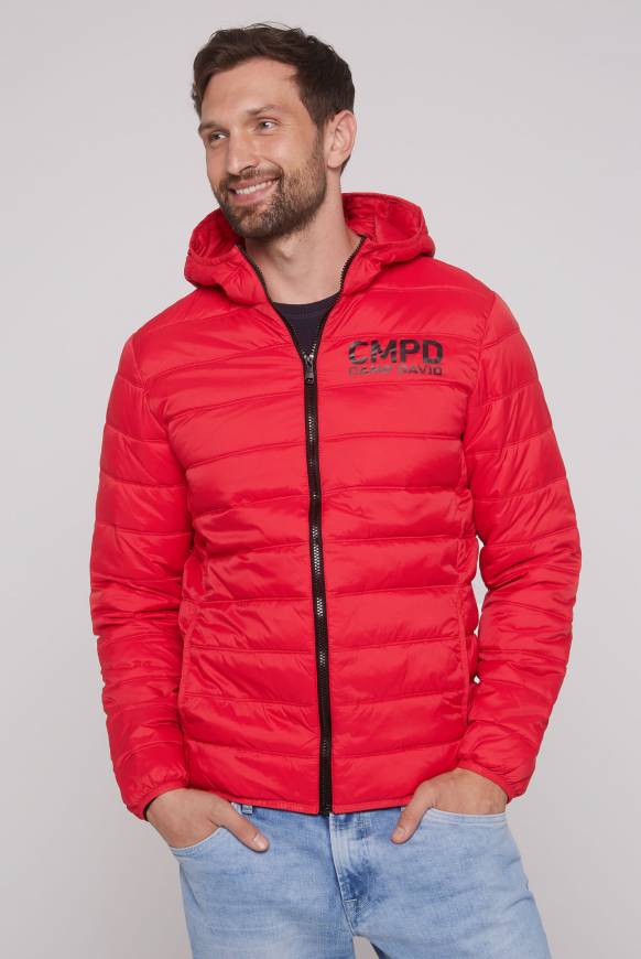 Soccx Leichte Steppjacke mit Kapuze royal red