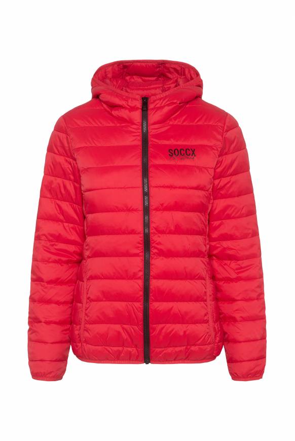 Soccx Leichte Steppjacke Mit Kapuze Royal Red