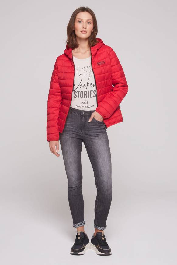 Soccx Leichte Steppjacke Mit Kapuze Royal Red