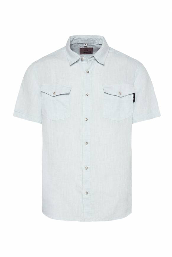 Soccx Leinenhemd Mit Klappentaschen Summer Blue