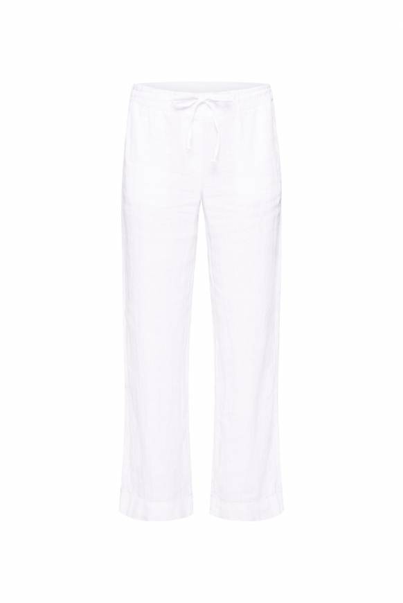 Soccx Leinenhose Mit Weitem Bein Opticwhite