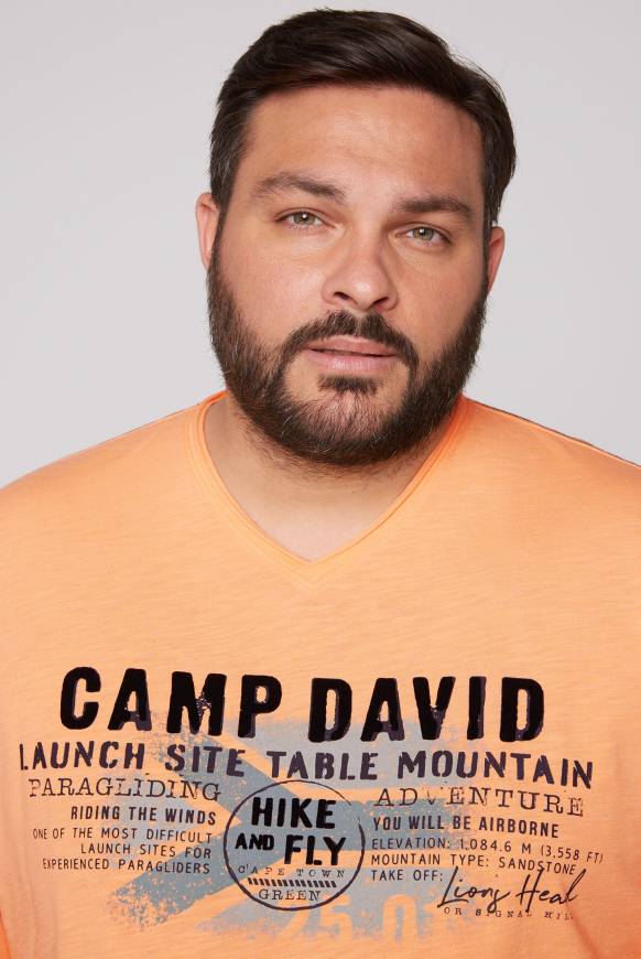 Soccx Longsleeve Mit Flockprint Sunrise Orange