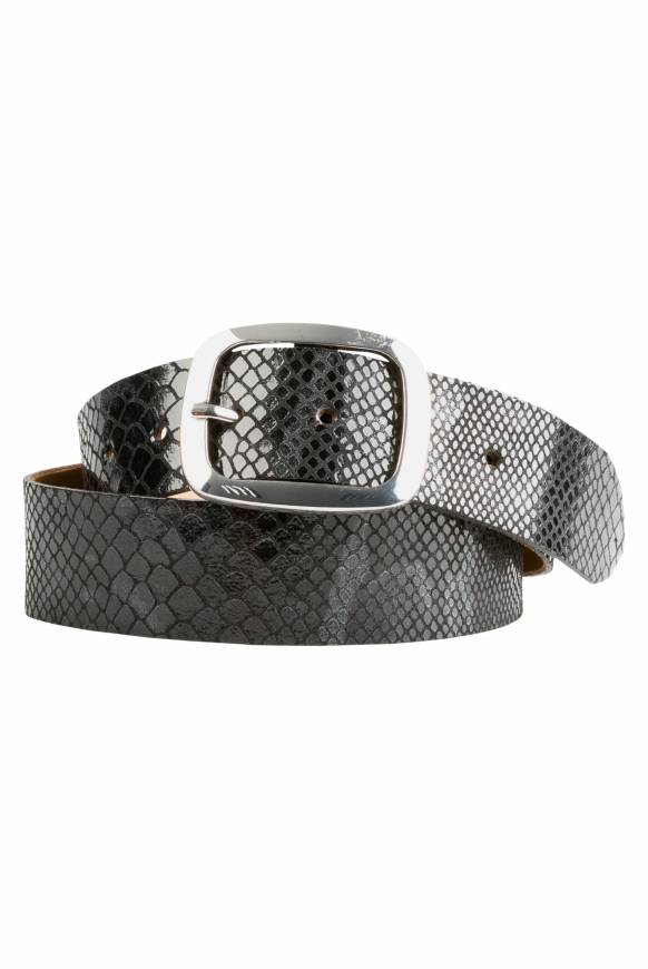 Soccx Metallic-Gürtel Mit Snake-Muster Black