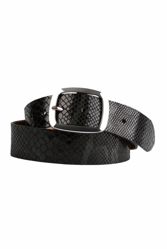 Soccx Metallic-Gürtel Mit Snake-Muster Black