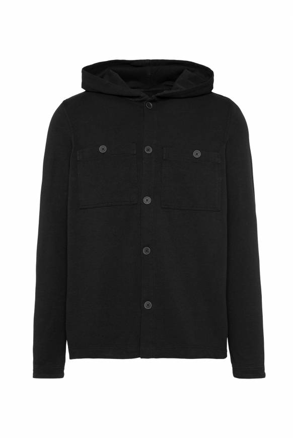 Soccx Overshirt Mit Kapuze Und Brusttaschen Black