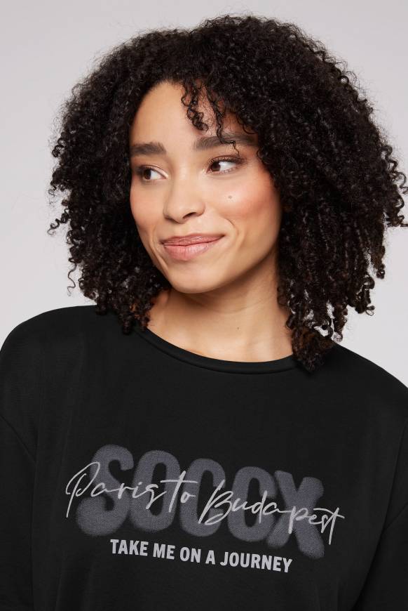 Soccx Oversized T-Shirt Mit Logo Artwork Black