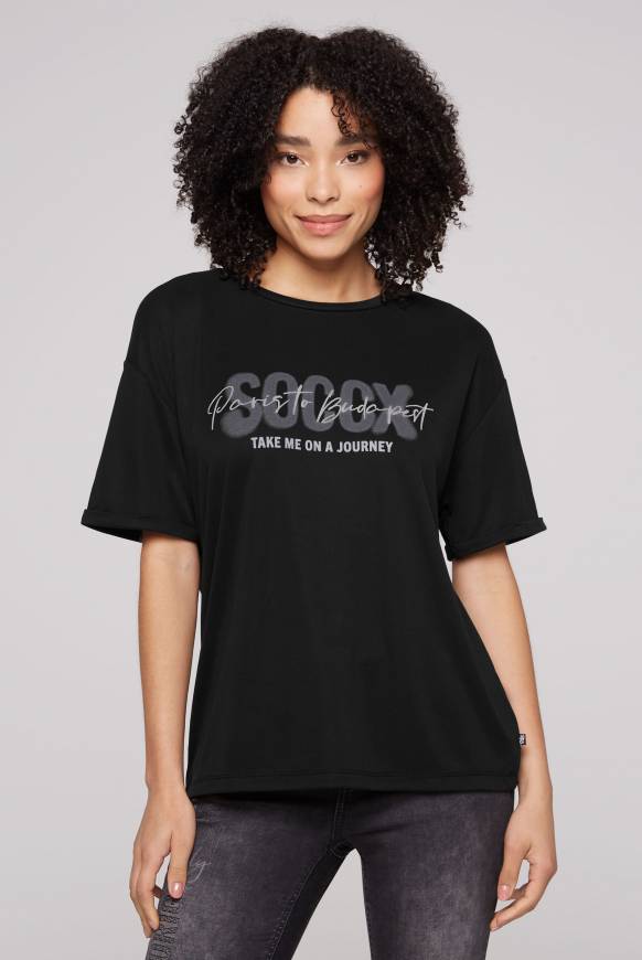 Soccx Oversized T-Shirt mit Logo Artwork black