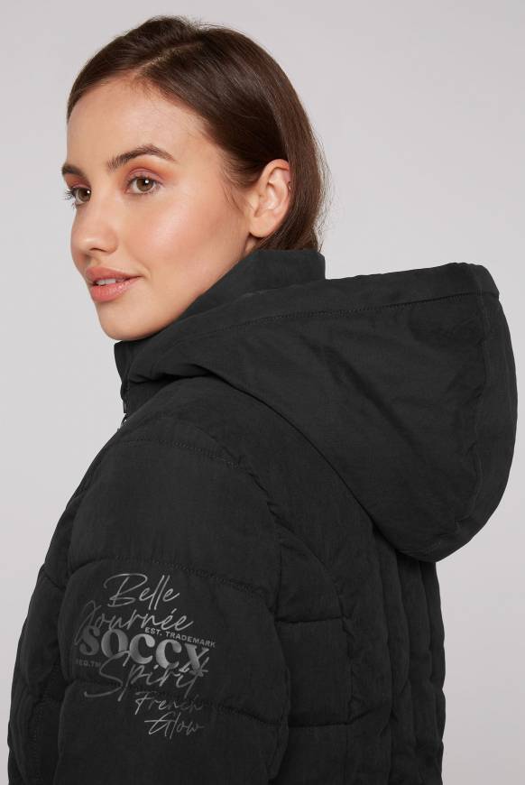 Soccx Peached Parka Mit Abtrennbarer Kapuze Black