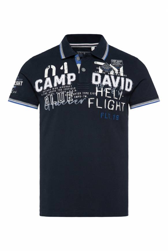 Soccx Pikee-Polo Mit Label-Applikationen Blue Navy