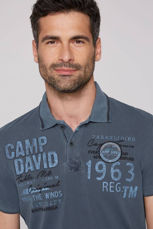 Soccx Pikee-Polo Mit Logo-Applikationen Blue Navy